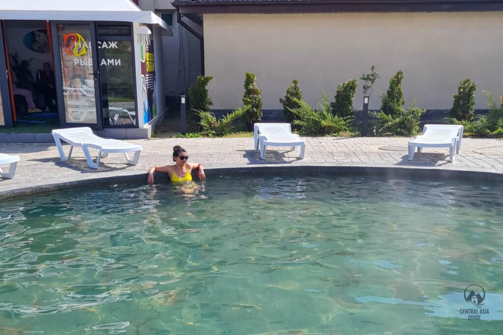 Ak Bermet hot springs in Issyk Kul