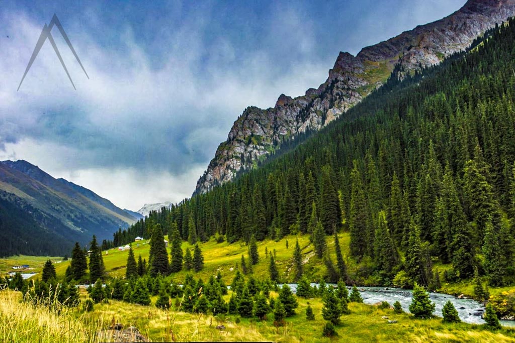Altyn Arashan Valley near Karakol, Kyrgyzstan