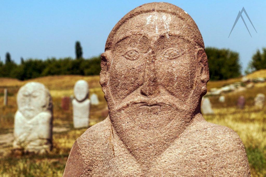 Balbal burial stone in Kyrgyzstan