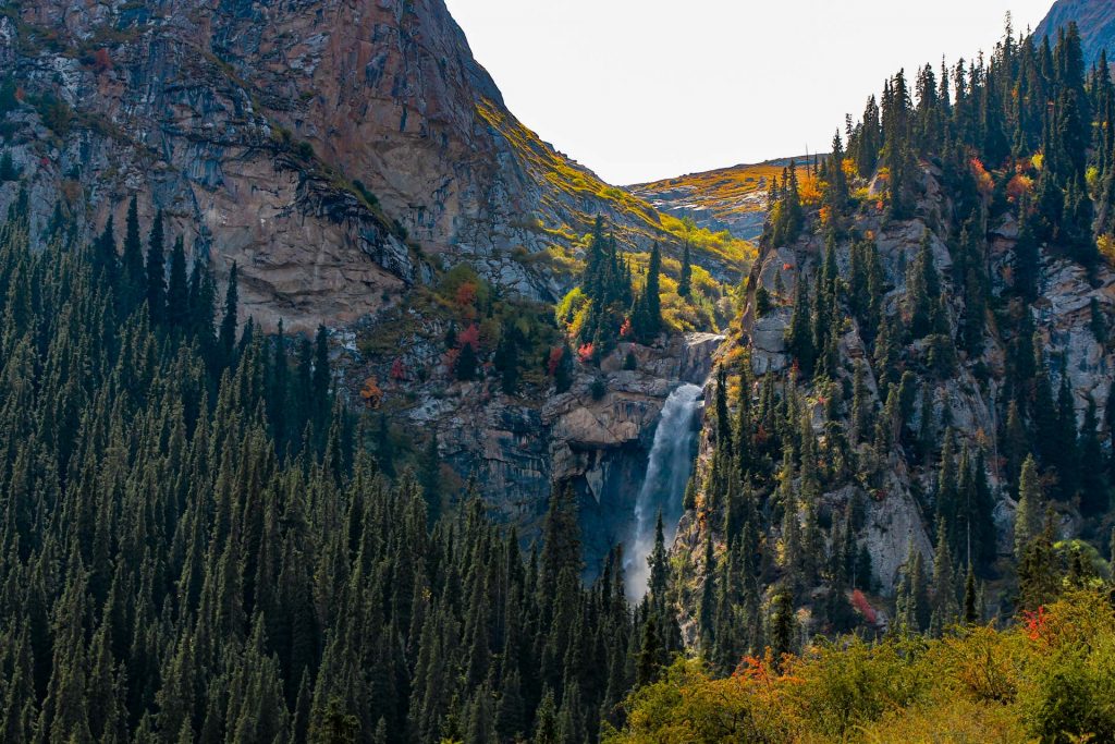 The largest of the four waterfalls in Barskoon Valley