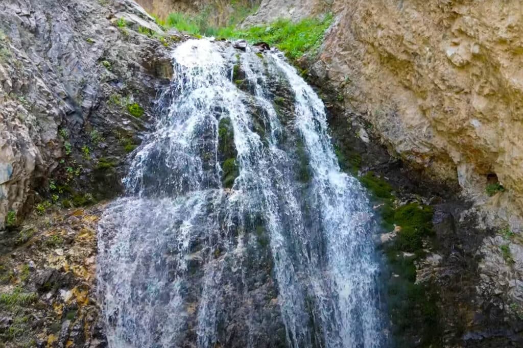 Issyk Ata valley waterfall