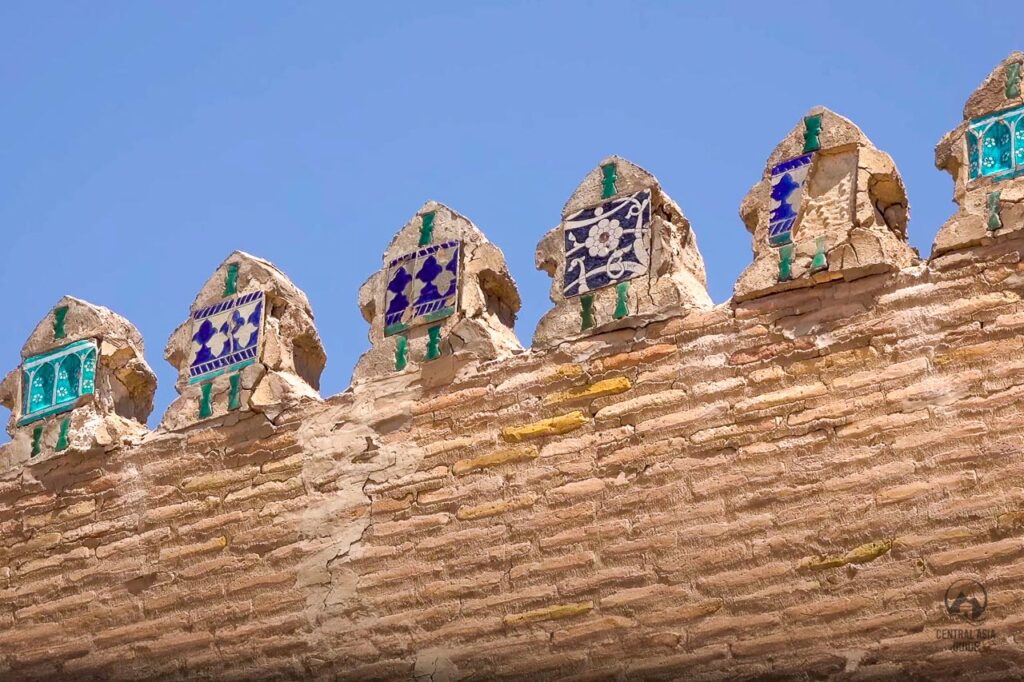 Details in the ramparts of Khiva walls