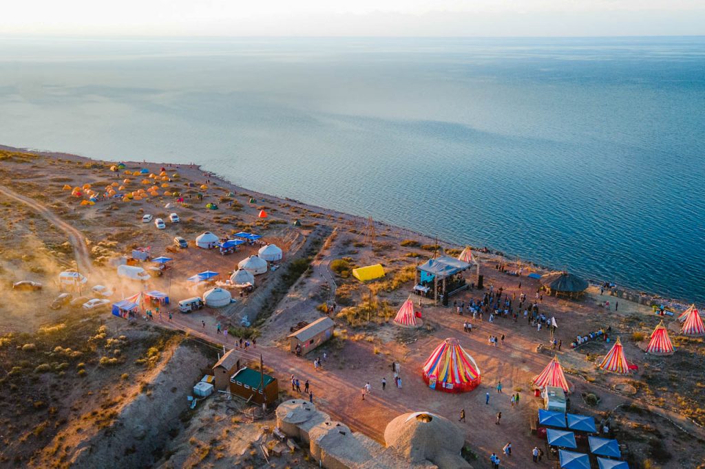 Kolfest at the south beach of Issyk Kul
