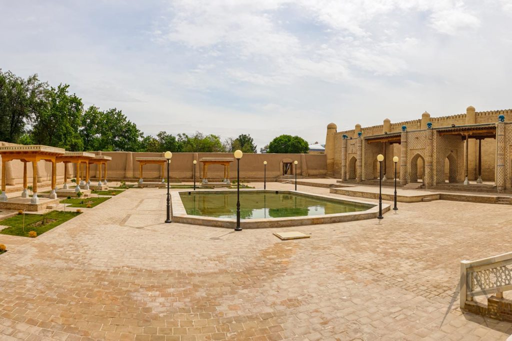 Nurullaboy palace is mix of European and Oriental styles in Khiva