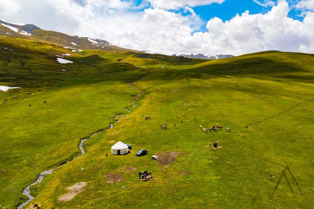 Road to Naryn and Kel Suu through Dolon pass