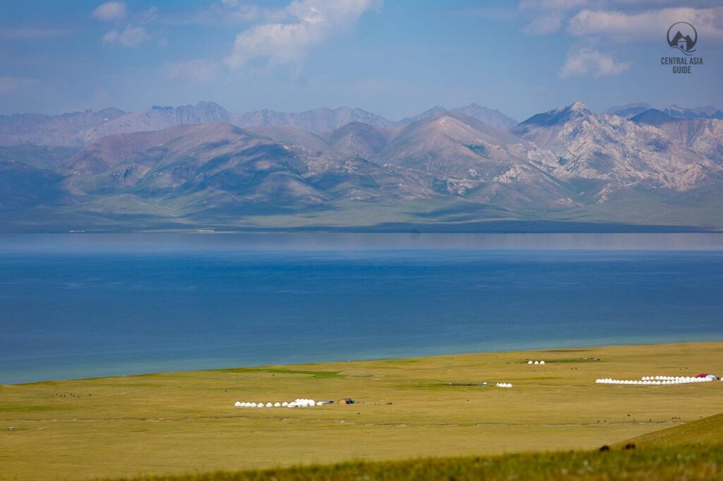 Yurt villages at the shore of Song Kul