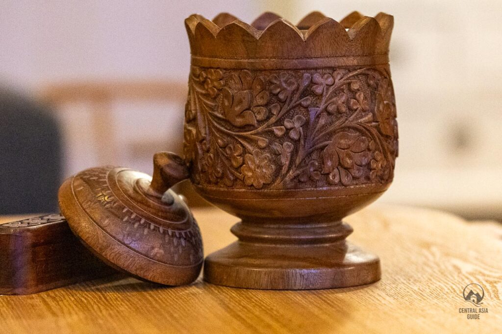Tajik wood carving handicrafts
