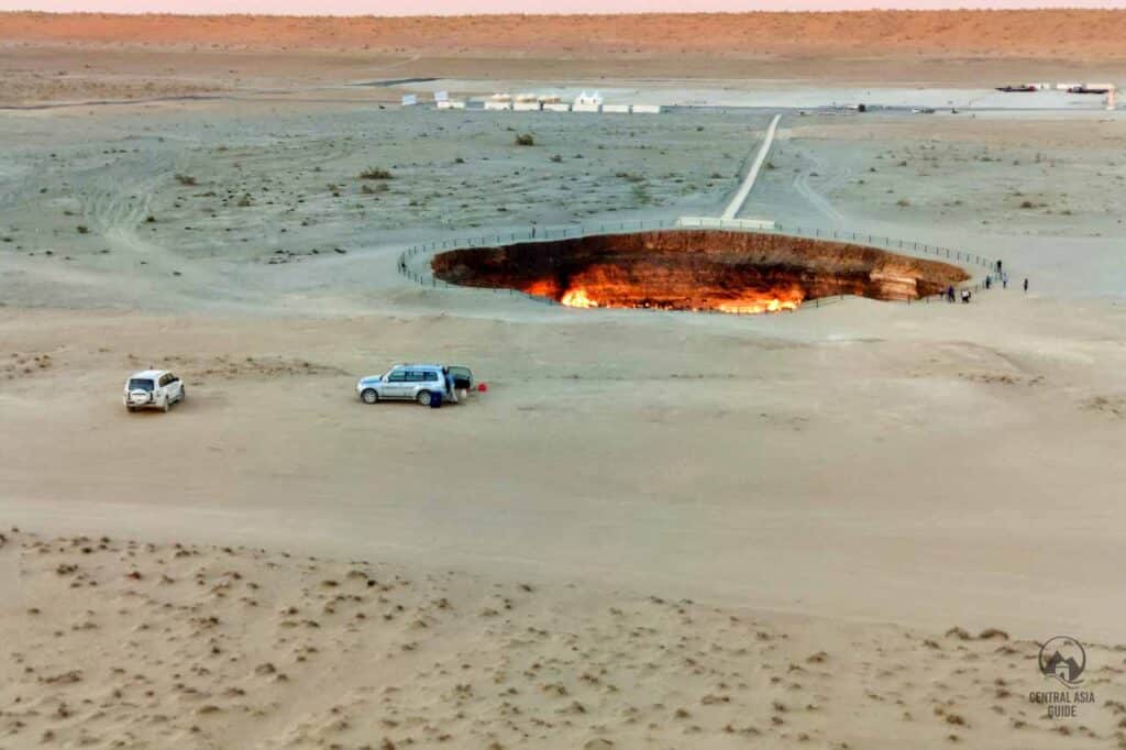 Turkmenistan fixed date group tour to Darvaza gas crater
