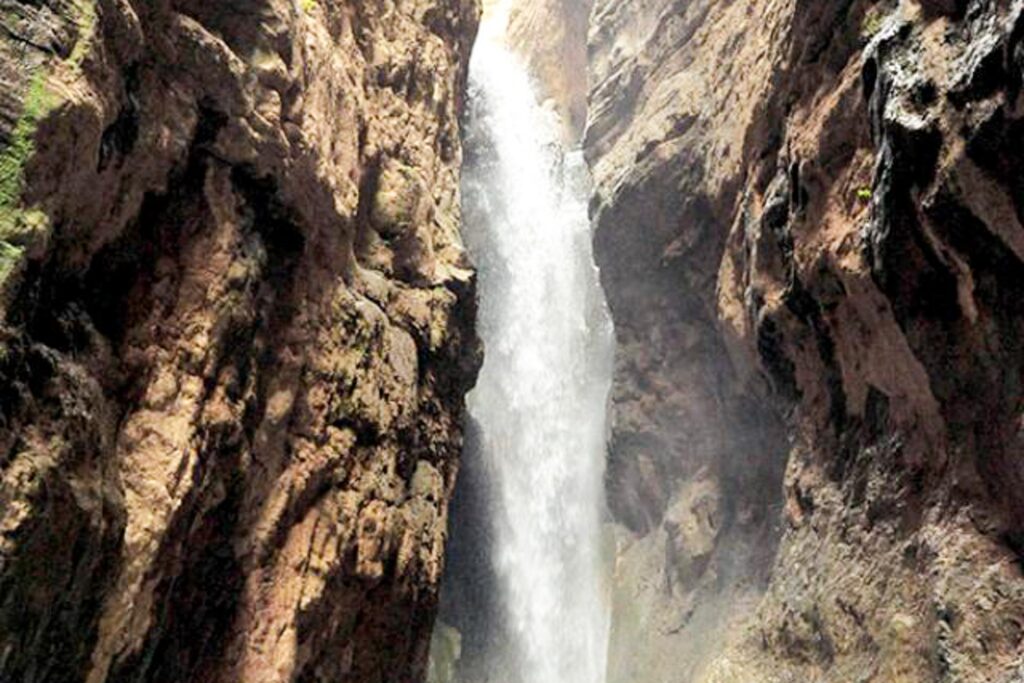 Umbar waterfall in Turkmenistan, Central Asia