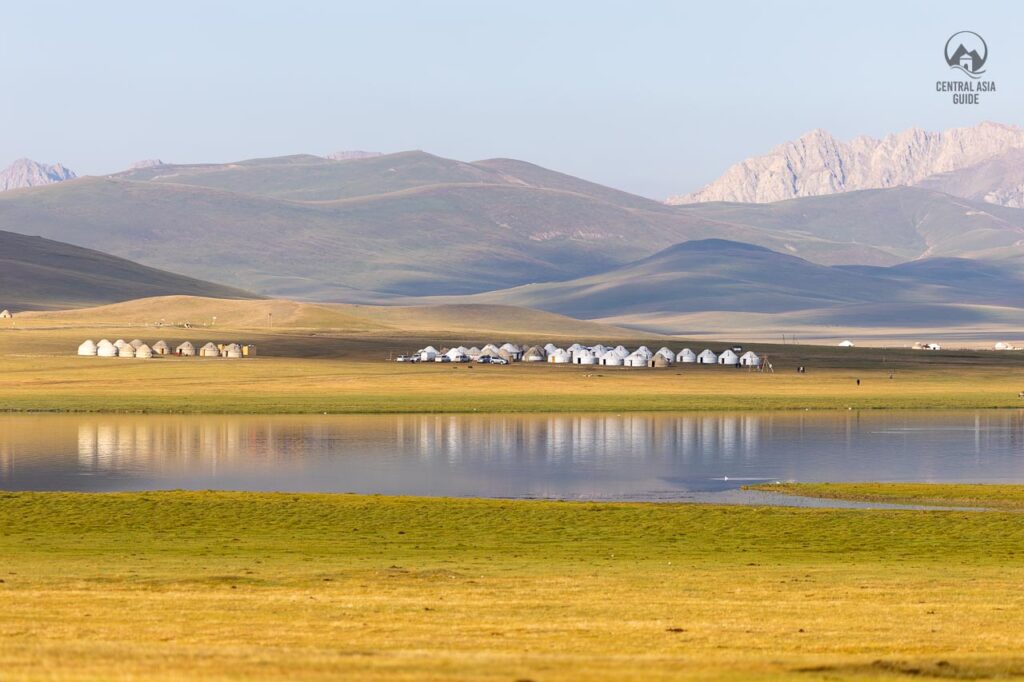 Yurt villages in Song Kul